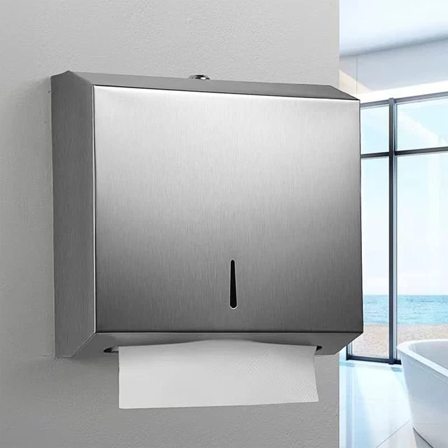 Stainless Steel Paper Towel Dispenser Wall Mount, TOBEFORT Comercial Hand Tow...
