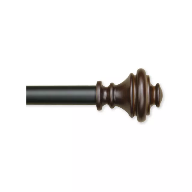 72 - 144 in Linden Street Spindle 1" Curtain Rod - Bronze - 11-0021-33