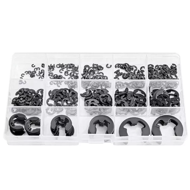 External Retaining Rings, 330PCS Alloy Steel Retaining Rings E-Clip9148