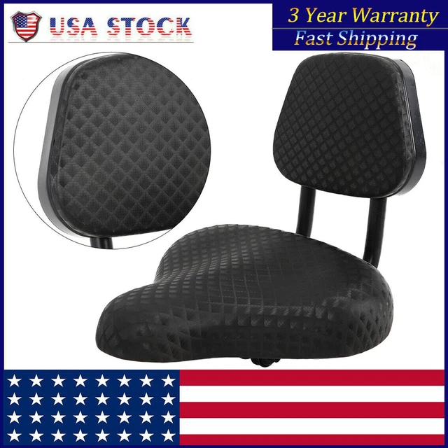 Large Comfy Bicycle Saddle Bike Seat w/Back Rest -Soft Padded Tricycle Seat NEW