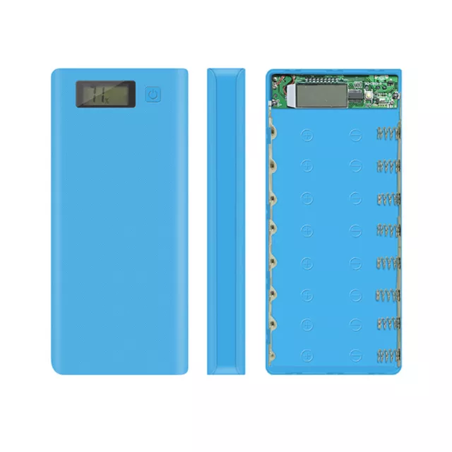 DIY 8x18650 Portable Battery Power Bank Shell Case Box LCD Display Dual USB Port