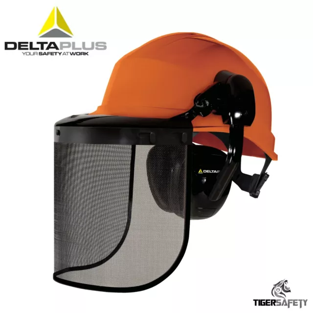 Delta Plus Forestier 3 Kit sicurezza motosega casco rete visiera difensori orecchie DPI