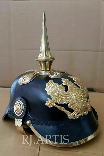 CASQUE ALLEMAND PICKELHAUBE en cuir casque prussien WW1 casque vintage
