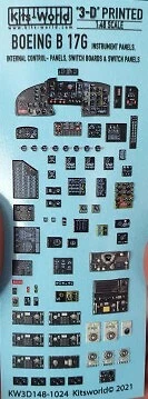 Warbird Decals (Kits World) 31481024 1/48 3D Color Instrument Panels B17G Flying
