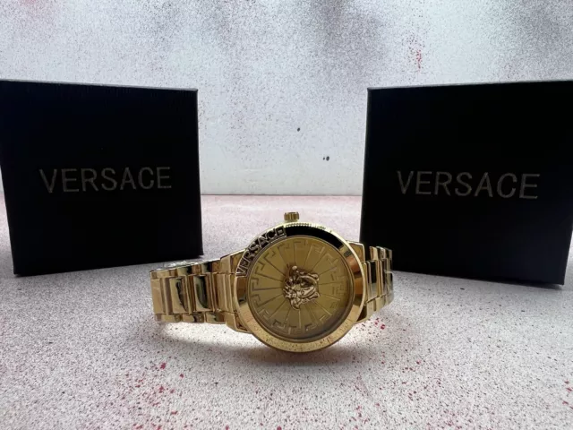 Versace Womens  Gold color 38mm Bracelet Fashion Watch