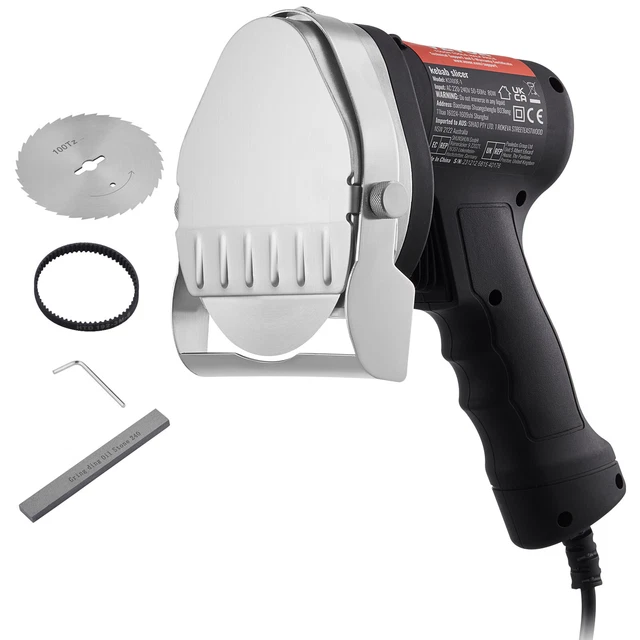 Trancheuse Kebab électrique HENDI - Lames Inox Ø100mm - 2600 RPM - Épaisseur Réglable 0-8mm - 80W