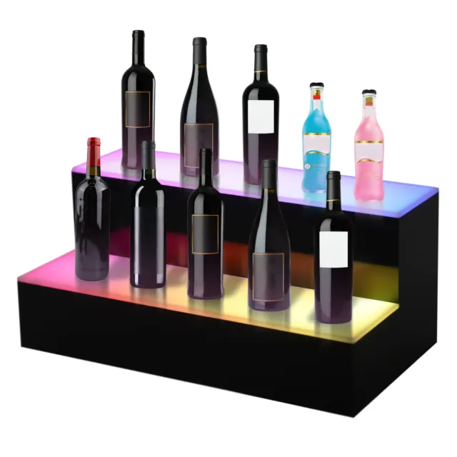 Adjustable Led Lighted Liquor Bottle Display Shelf Led Bottle Exhibition Stand