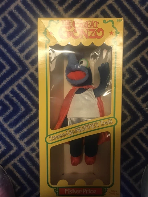 NIB 1982 Fisher-Price THE GREAT GONZO Dress Up Muppet Dolls, Jim Henson Vintage