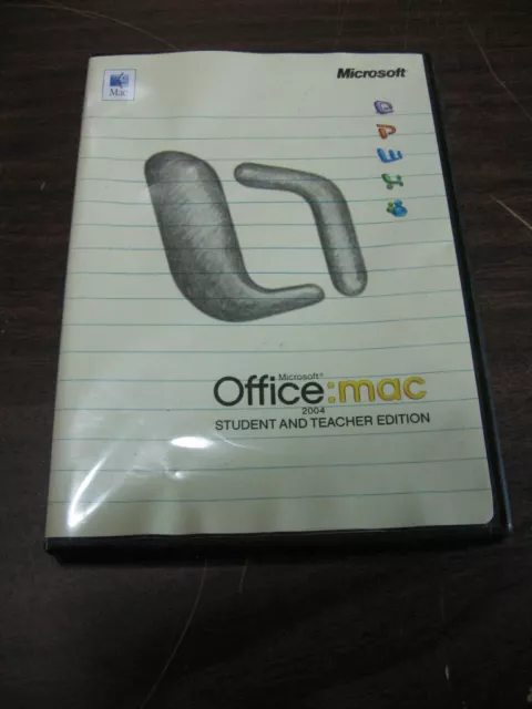 Microsoft Office Mac 2004 Student and Teacher Edition with 3 PC With S/N'S -S1