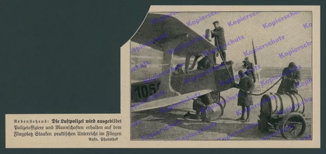 Luftfahrt Flugplatz Staaken Berlin Luftpolizei Flugzeug Udet U-12 Flamingo 1927