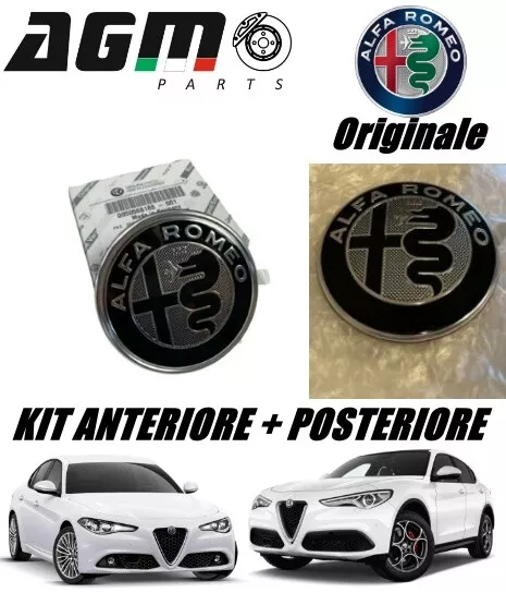 Kit 2 Pz Fregio Logo Stemma Anteriore + Posteriore Originale Alfa Giulia Stelvio