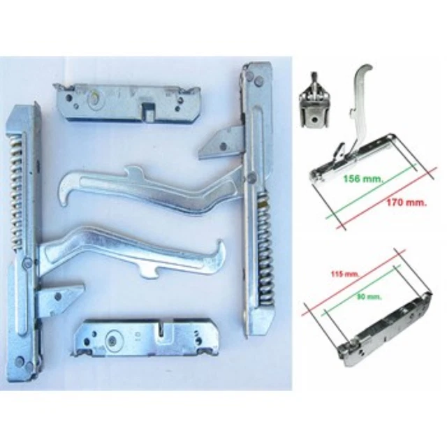 Nardi Coppia Cerniere Porta Forno Maxi Mm. 195 X 20 Sportello - Foto 4