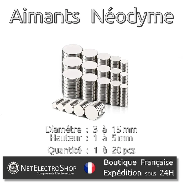 Lot De 2 Aimants Néodyme Puissants - Diamètre 3.5 - Pour Pièces/Défectueux