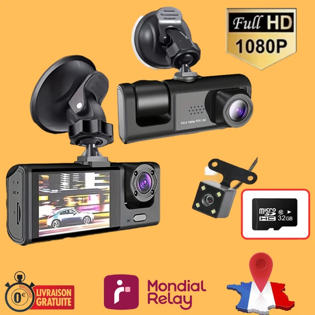 Enregistreur vidéo Full Hd 1080p caméra de voiture à double objectif de
