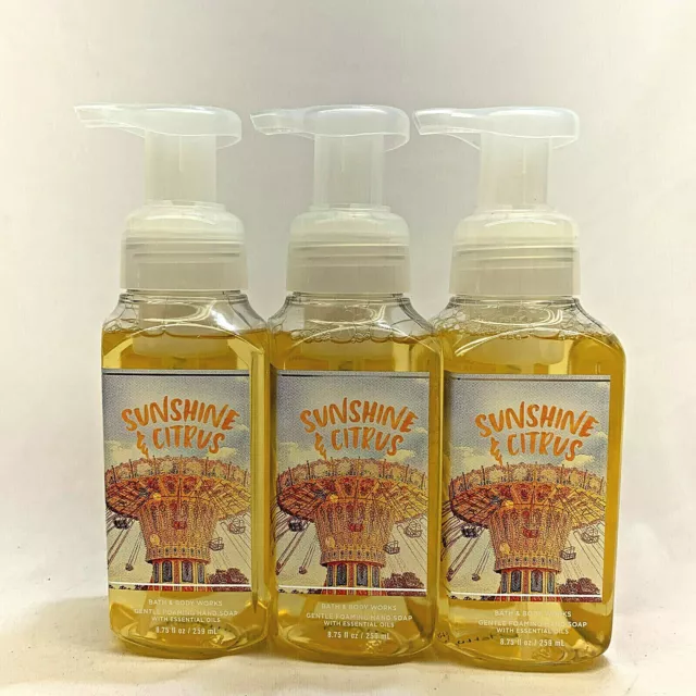 3 Sunshine & Citrus Gentle Foaming Hand Soap Bath & Body Works 8.75 fl oz