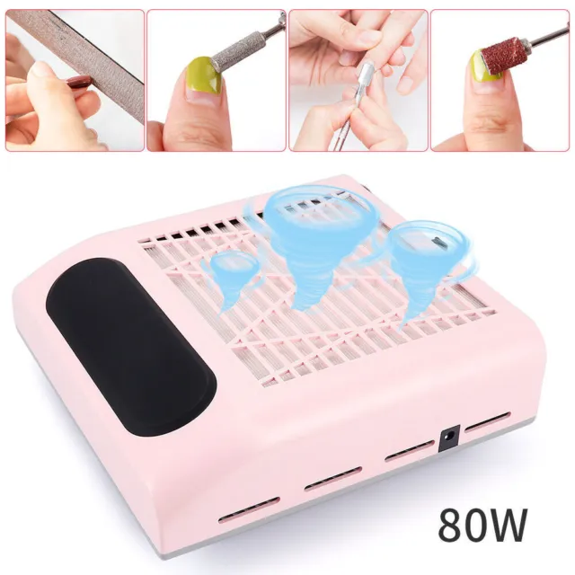 80W Nail Salon Suction Dust Remover Collector Vacuum Cleaner Manicure Machine 3