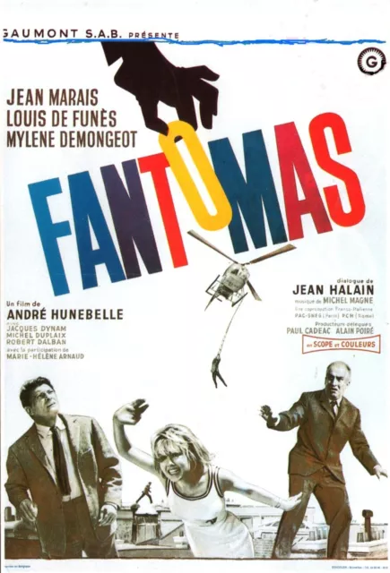 FANTOMAS - Affiche de Cinéma - Poster du Film - Louis de Funès