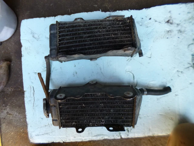 Honda CR 125 1986 radiator set #2 OEM Vintage AHRMA Read Description