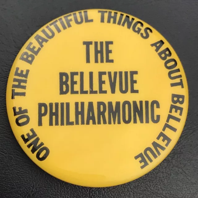 The Bellevue Philharmonic Pin Button Vintage Pinback