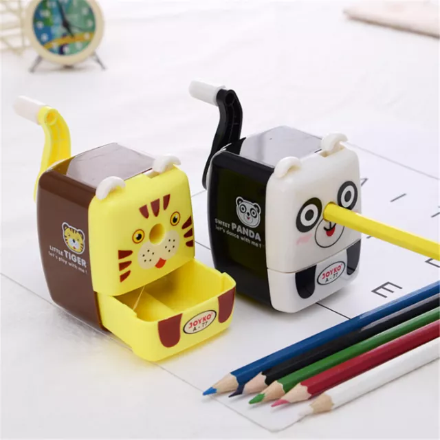 Animal Panda Tiger Shaped Desktop Hand Crank Manual Pencil Sharpener Kids Gifts