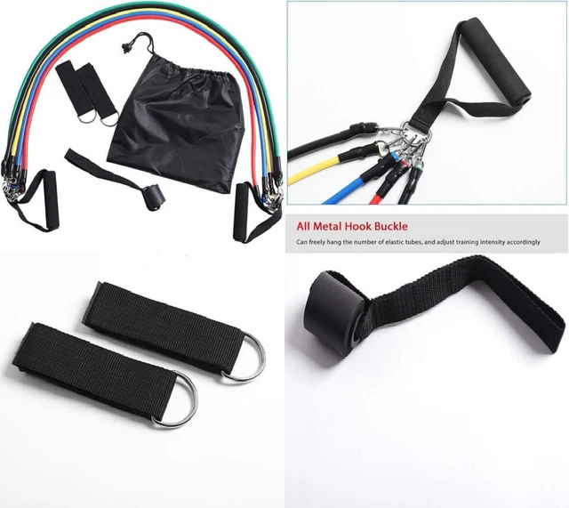 Outech Resistance Bands Set 100 Lbs - 5 Stackable Exercise Band with Handles...