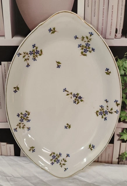 Plat Ovale Ancien Solafrance – Fauchon Dugelay Inès – Porcelaine – 40,5x29 Cm