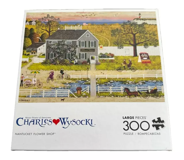 Buffalo 300 Piece Charles Wysocki "Nantucket Flower Shop" Large Piece Puzzle