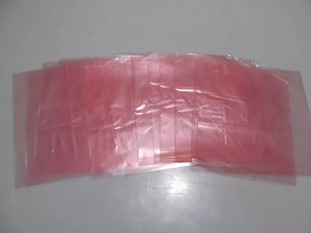 Flat poly bag  5 x 7 ,  2 mil Thick  200  bags Pink anti static Smart tech bags