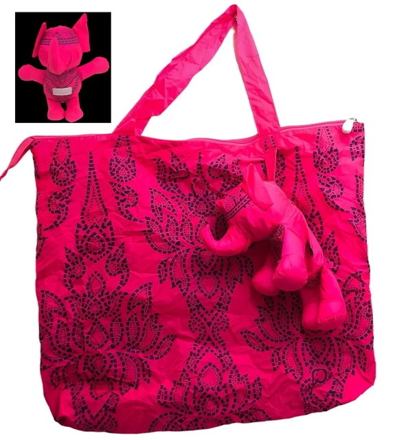 ELPH Elephant Doll Tote Shoulder Bag Nylon Zippered Baby Toddler Carryall