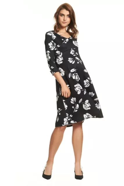 Soon Maternity Meghan Swing Midi Dress Floral Scoop Neck Size 10 AU