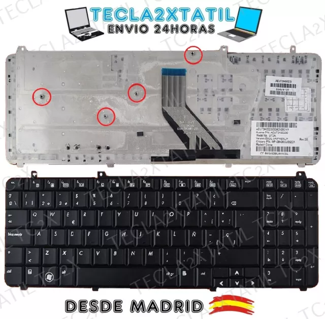 5 unidades de Pegatinas Stickers Teclado Español para portatil Laptop Negro  - Advanced Computer Trading