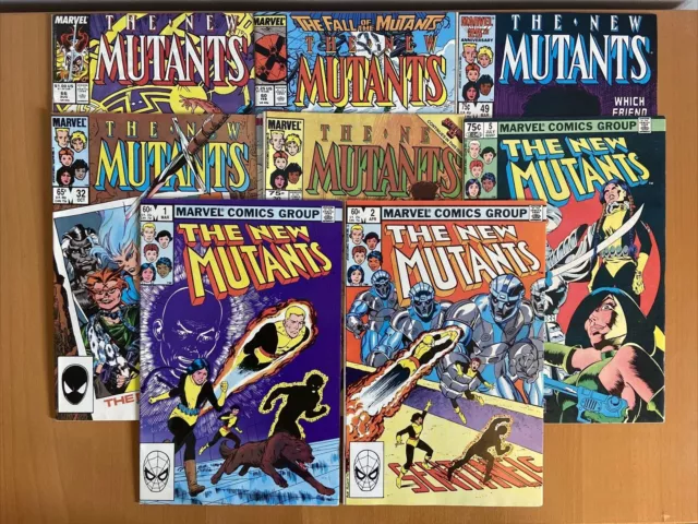 New Mutants 1, 2, 32 Lot of 8 (1983, Marvel Comics) VF+ 8.5
