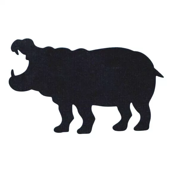 Pochoir hippopotame réutilisable. Stencil hippopotamus hippo reusable