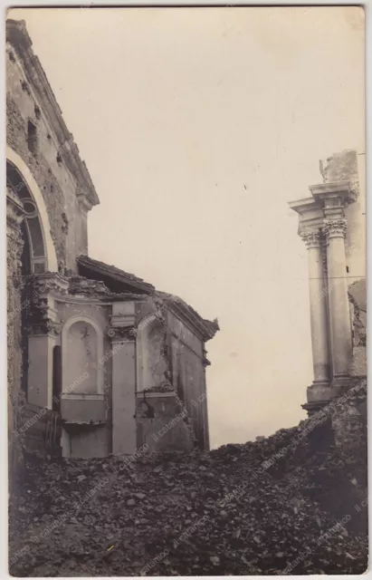Foto Fogliano La chiesa di Polazzo distrutta Carso Friuli Grande Guerra WWI 1915