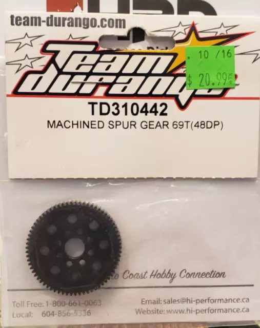 Team Durango TD310442 69T (48dp) Machined Spur Gear DEX210 New in Pkg