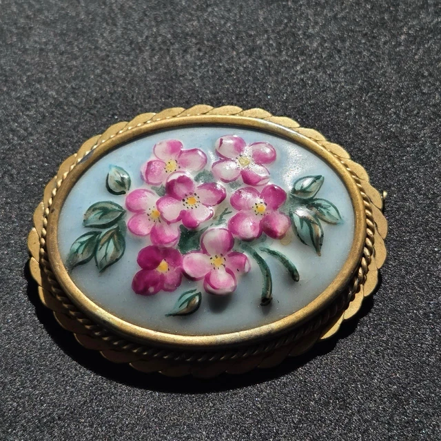Broche émail Limoges - Label Emmaüs