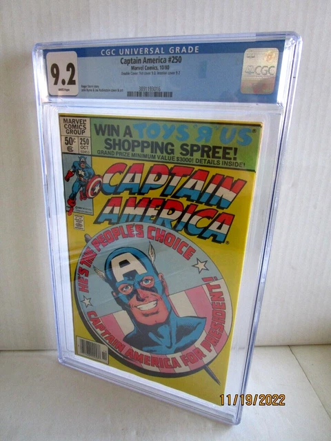 Captain America #250 Marvel Comics 10/80 CGC 9.2 DOUBLE COVER GRADED ISSUE
