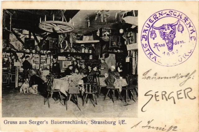 CPA AK STRASBOURG - STRASSBURG - Serger's Bauernschanke (387319)