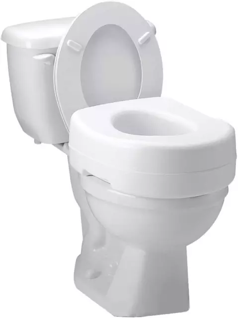 Toilet Seat Riser Slip Resistant Portable Universal Elongated Elevated Handicap