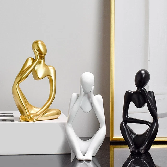 Décor nordique élégant pour figurine abstraite sculpture matériau résine du