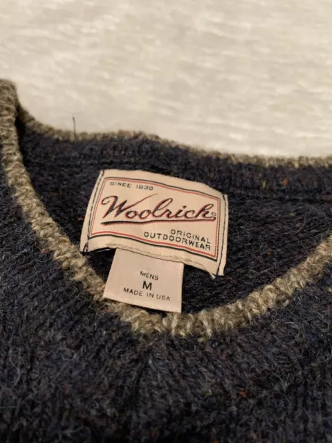 VTG WOOLRICH MENS Multicolor Wool Blend Pullover Sweater Size Medium ...