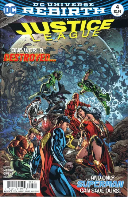 Justice League Rebirth #4 2016 DC Comic Batman Wonder Woman Superman Flash NM