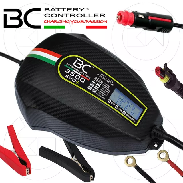 Mantenitore Di Carica Batterie Bc 3500 Evo + 12V 150Ah Automatico Moto Scooter