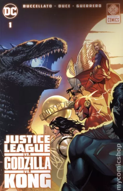 Justice League vs. Godzilla vs. Kong 1F 2023 Stock Image