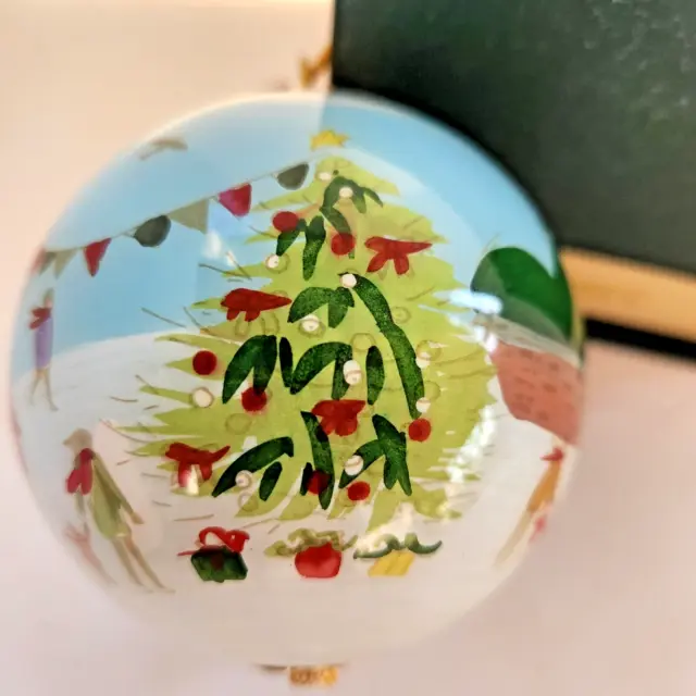 Pier -One Li Bien Glass Ball  Skating & Christmas Trees Ornament 2019 Collection