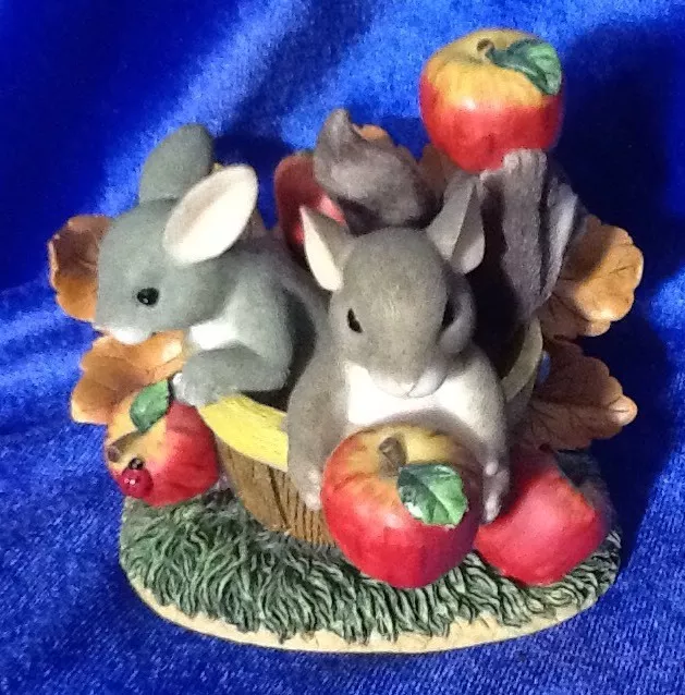 Charming Tails By Fitz And Floyd Friends Are A Bushel Of Fun Figurine No Box