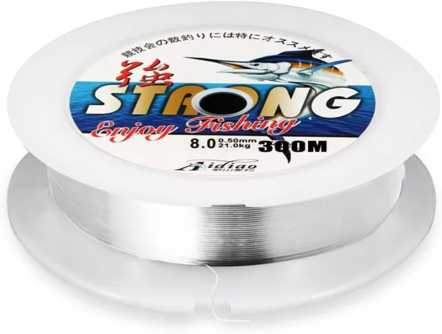 300 Meters Fishing Line, 0.5 mm Monofilament Clear Nylon Fishing Line Strong Te