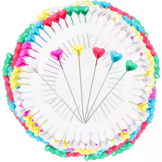 216pcs Heart Sewing Pins for DIY Decoration and Jewelry Making-RW