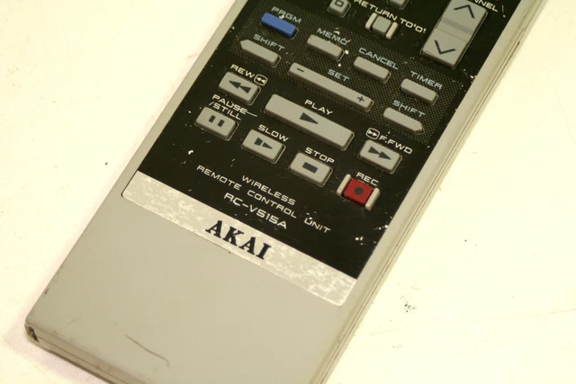GENUINE AKAI RC-V515A VCR VHS Remote Control (Tested & Working) $15.00 ...