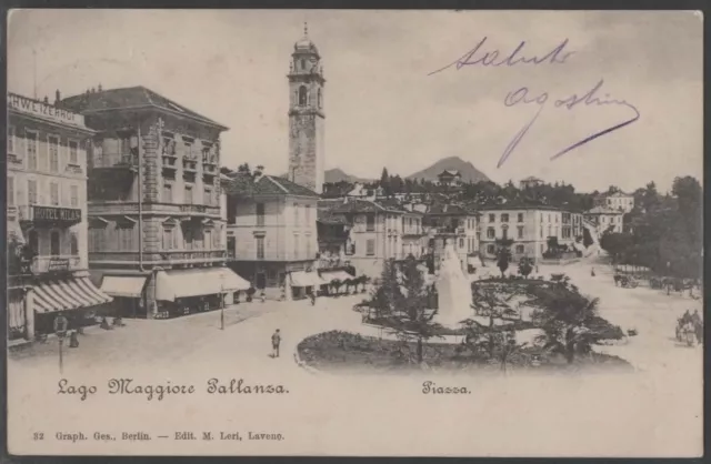 Verbania - Pallanza - Lago Maggiore - Piazza- Formato Piccolo Viaggiata